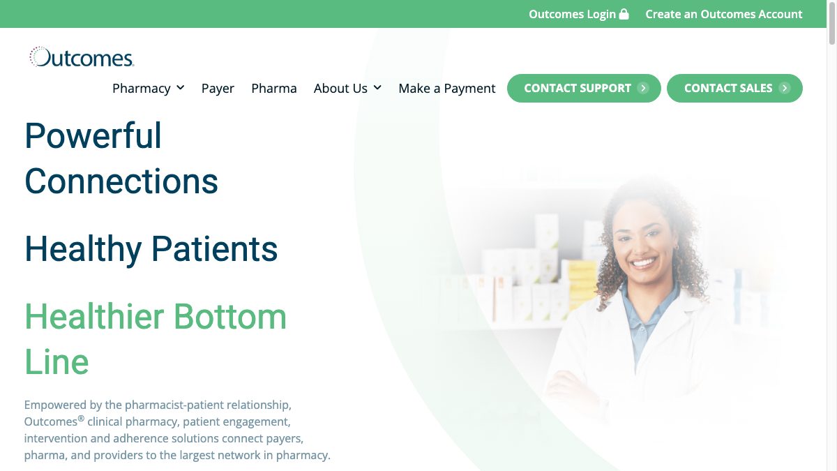 Outcomes website preview