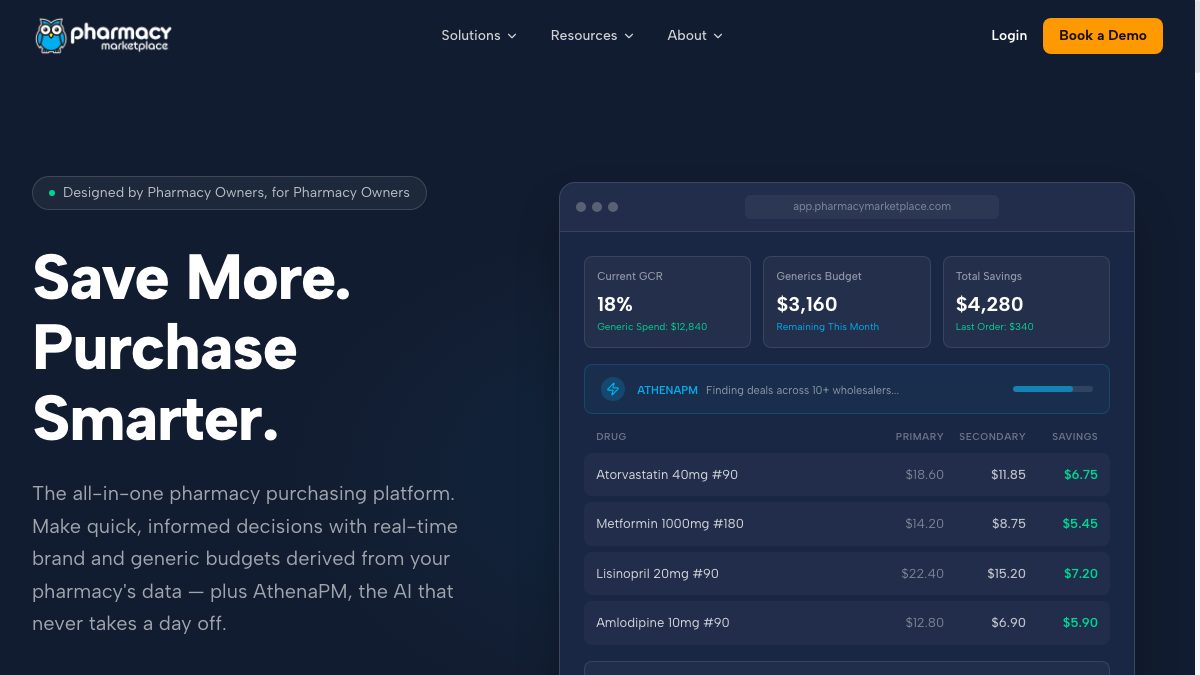 Pharmacy Marketplace website preview