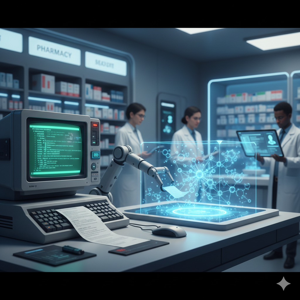 How Tech Rewired Pharmacy: From the First Computer Script to the A.I. Era
