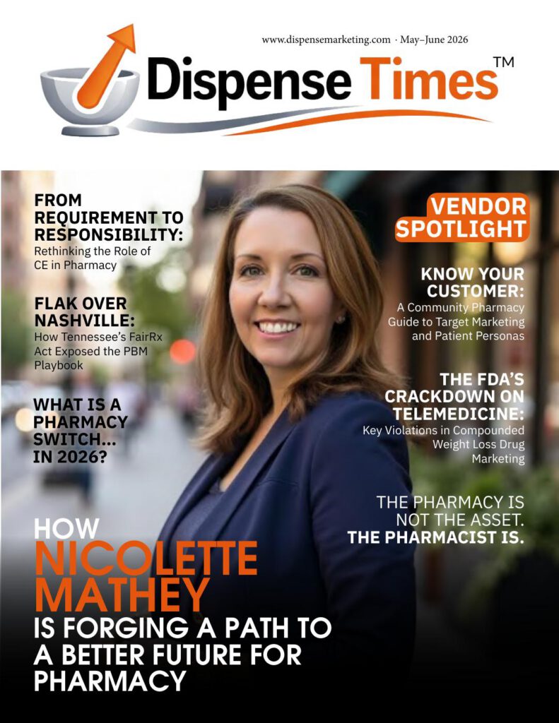 Cover of the Dispense Times May-June 2026 digital magazine issue.