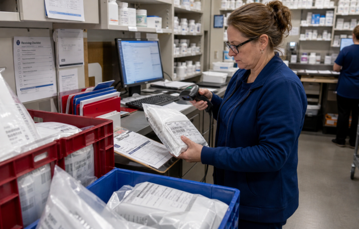 DSCSA editorial featured image for DSCSA Readiness Is Now an Operational Issue for Pharmacies, showing a realistic pharmacy operations scene