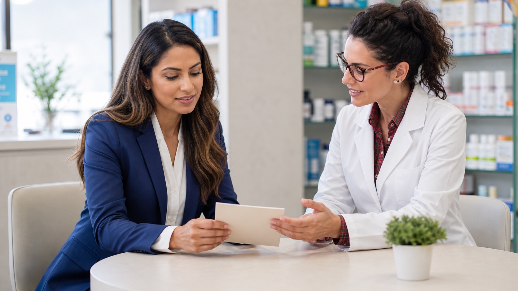 Pharmacy referral conversation with healthcare partner