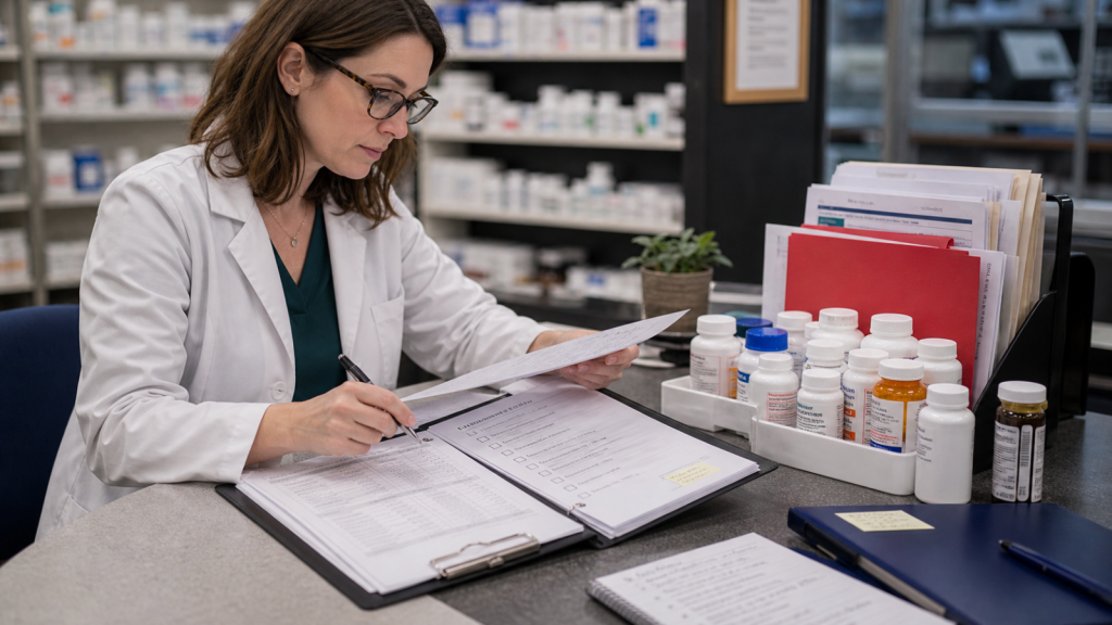 Clinical Services editorial featured image for How Pharmacies Can Identify Patients Who Need More Support, showing a realistic pharmacy operations scene