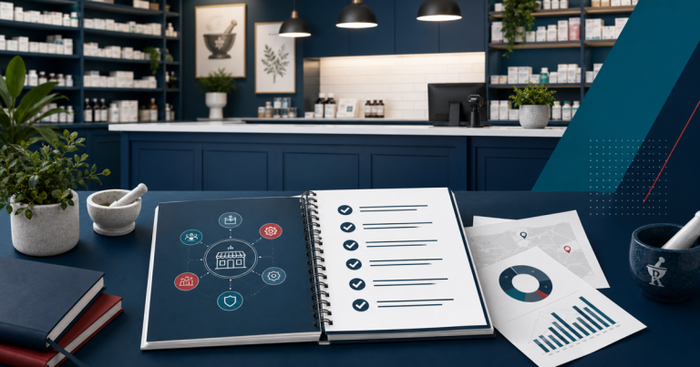 Independent pharmacy owner operations strategy playbook illustration